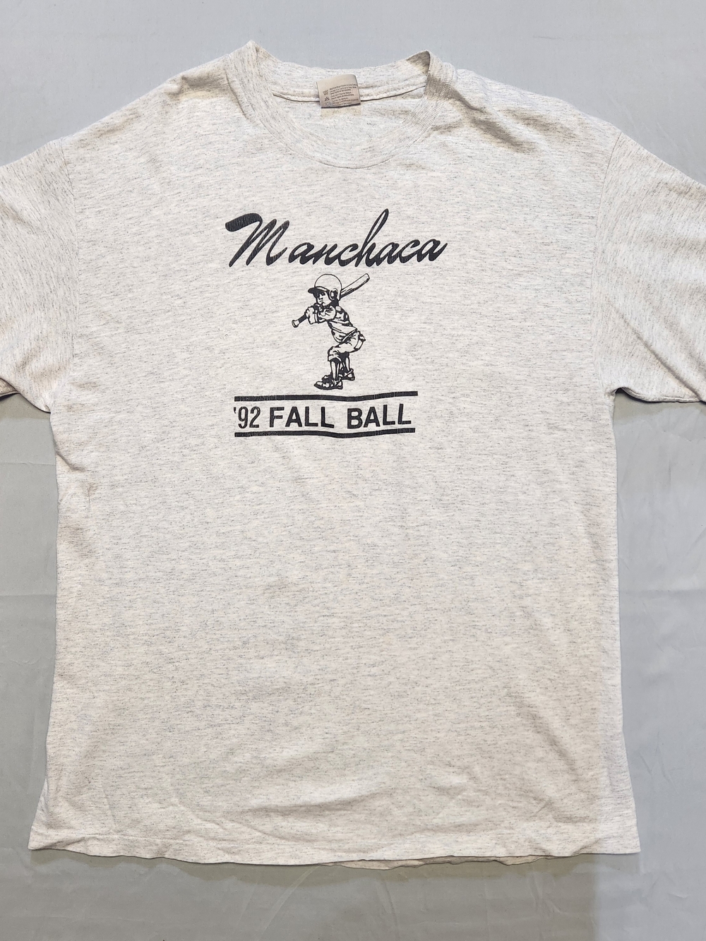 Vintage 90s Hanes Heavyweight T Shirt XL Manchaca 1992 Fall Ball Single Stitch